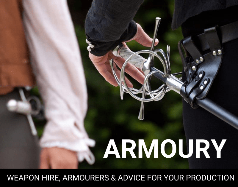 Armoury: Weapon hire, armourers & advice for your production. Click to find out more.
